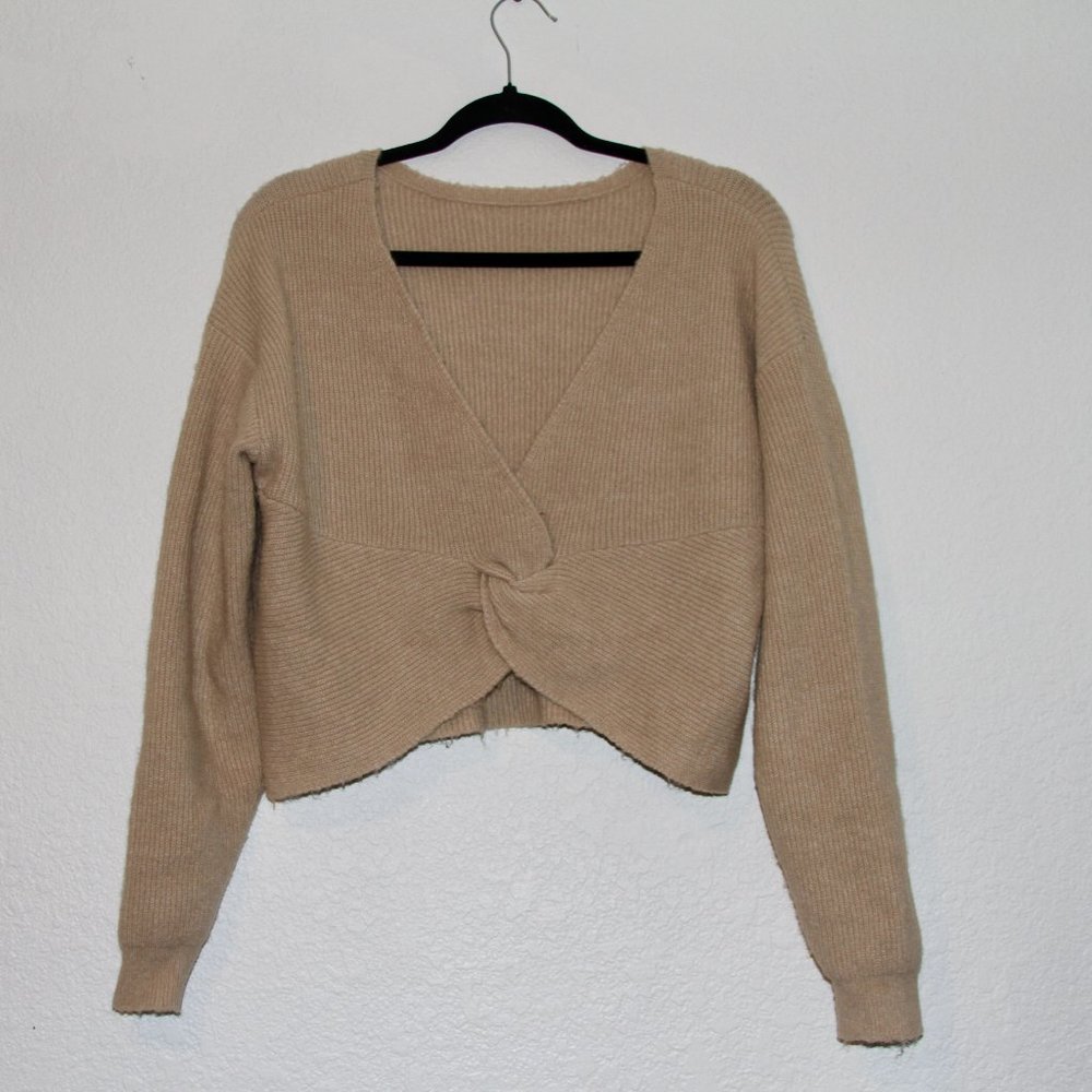 🍂 JustFab Cozy Knit Sweater - Beige 🍂 - Picture 3 of 4